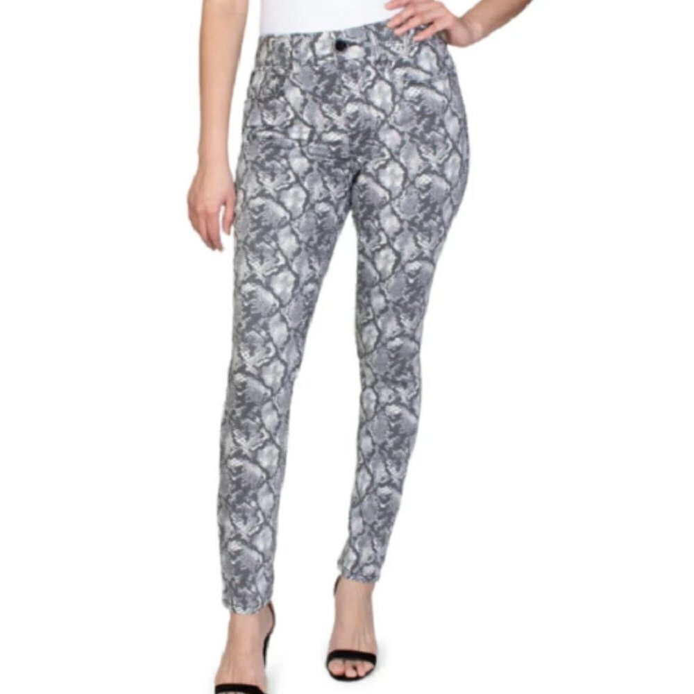 NWT Seven Women Snake Print Tummy Less Skinny Pants Sz 10, 12. 14